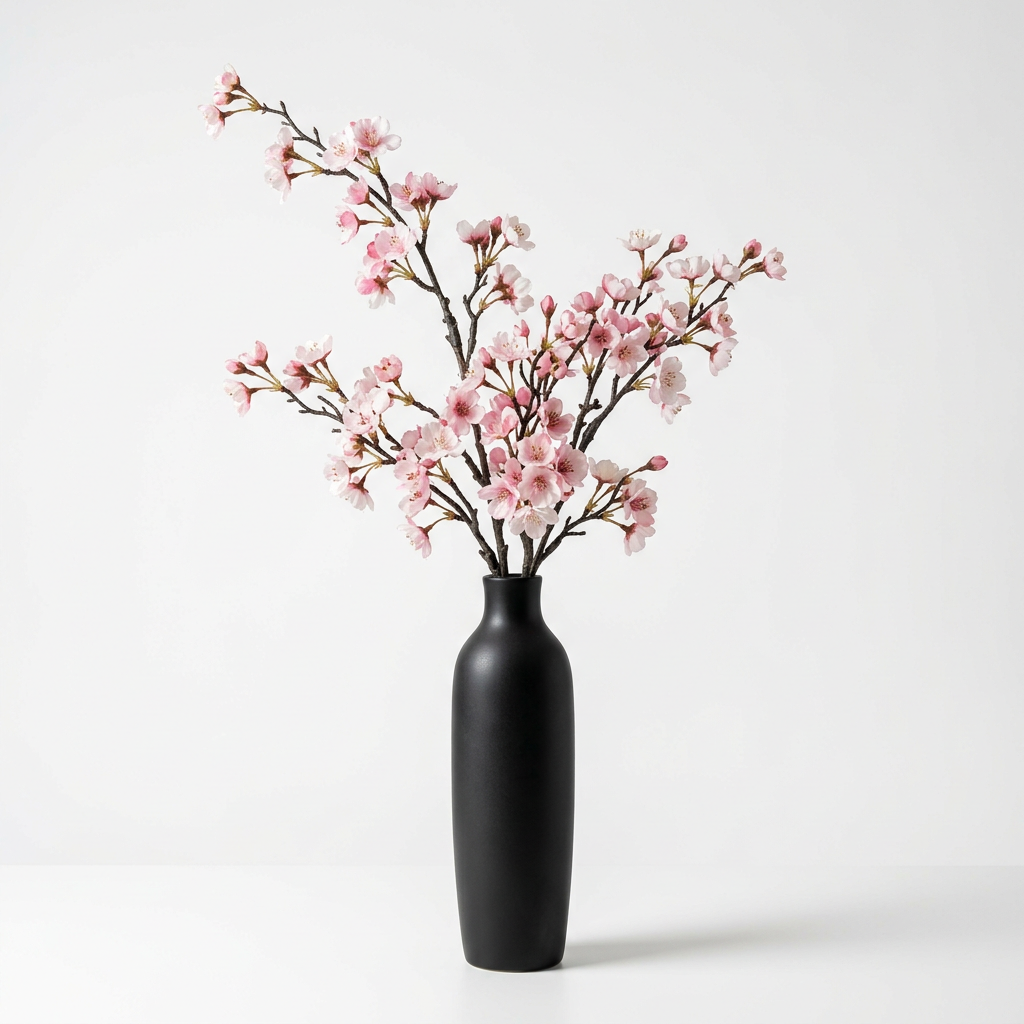 Cerisier Artificiel Vase Noir