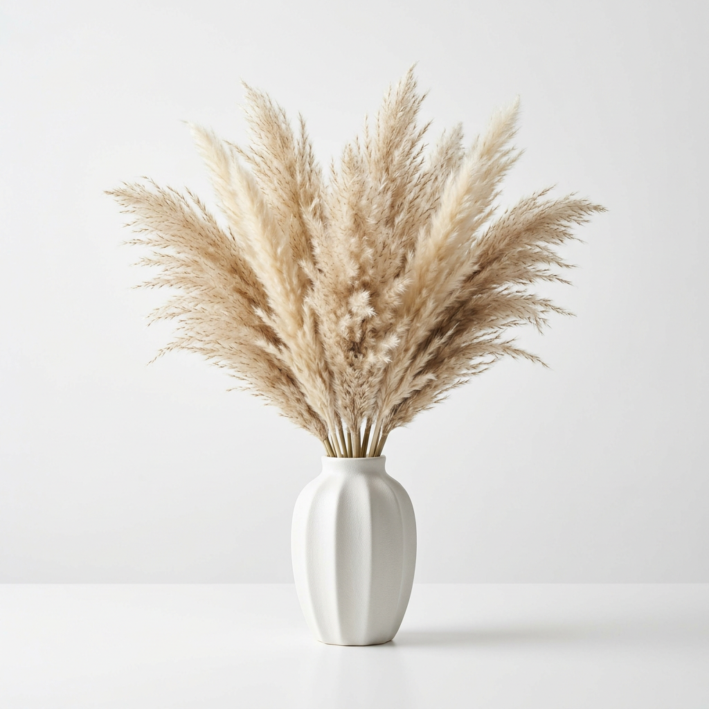 Bouquet Pampas + Vase Céramique