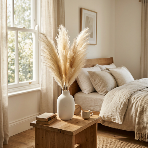 Bouquet Pampas + Vase Céramique