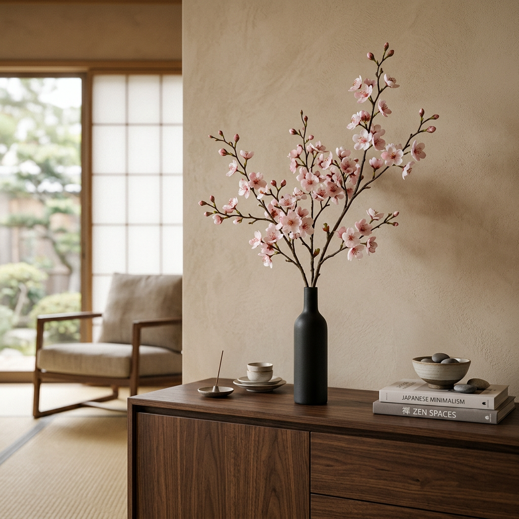 Cerisier Artificiel Vase Noir