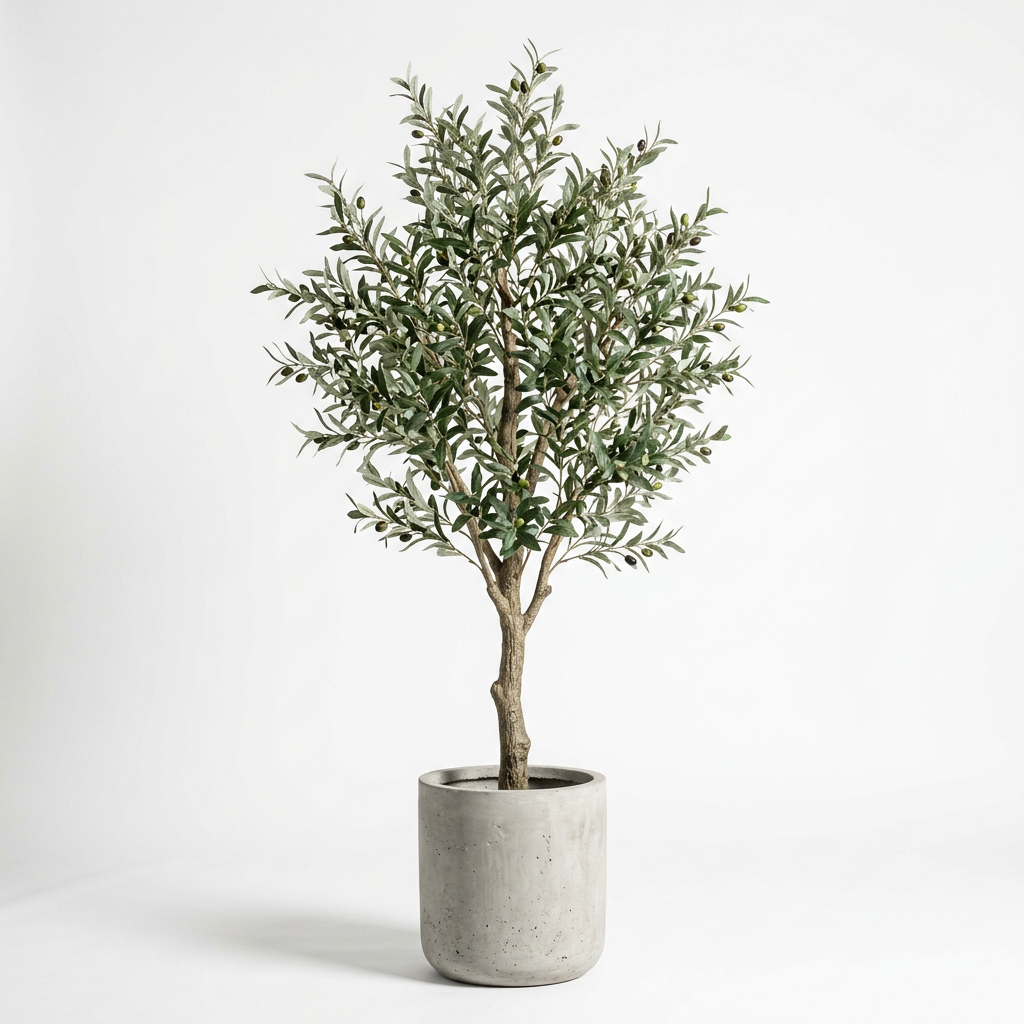 Olivier Artificiel 150cm Pot Béton