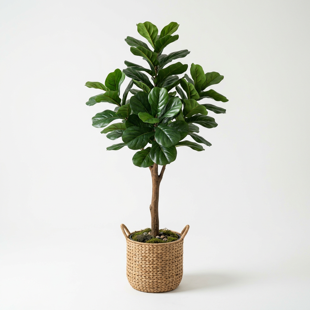 Figuier Lyre 130cm Panier Rotin